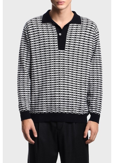 Emporio Armani Erkek Kazak Em003518 Af19833 F0015 Beyaz - Lacivert