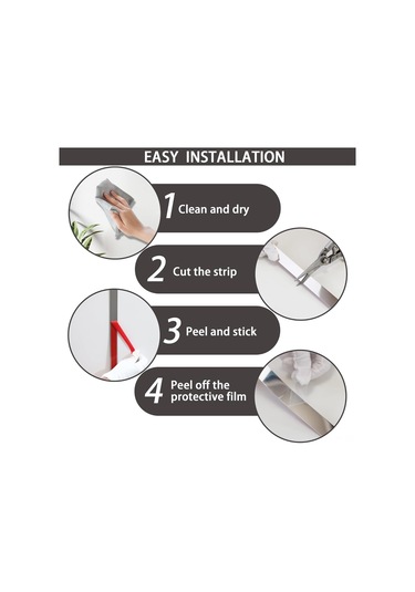 Yifomall Stainless Steel Otomatik Yapışkan Kenar Bandı 6m 50mm Ayna Gümüş Duvar Tavan Mobilya Dekoratif Kaplama