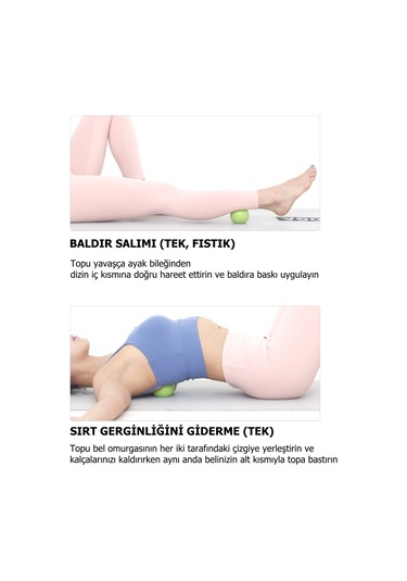 Vücut Egzersiz Mavi Renk Tekli Ve Fıstık Masaj Topu Seti Mavi