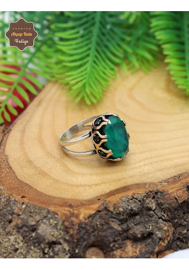 Paraiba Taşlı El İşçiliği Otantik Gümüş Kadın Yüzük 201024708 Gümüş