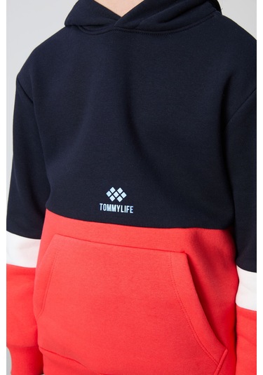 Lacivert Pamuklu Kalın İçi Tüylü Yumuşak Dokulu Standart Fit Nakışlı Erkek Çocuk Eşofman Takım - 11255 Lacivert