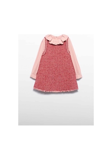 Mayoral Abel&lula Kız Çocuk Pullu Uzun Kol Elbise Kırmızı
