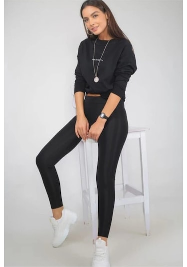 Bonbonetti Chocolate Baby&Kids Kadın Siyah Yüksek Bel Parlak Disco Taytsiyah40 Siyah