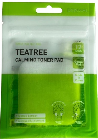 Dermal Çay Ağacı Yatıştırıcı Siyah Nokta Azaltıcı Sebum Kontrol Tonik Pedi 12 Adet