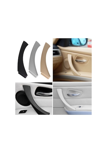 Bej Sağ-sağ/sol Yan İç Kapı Paneli Kolu Çekme Trim Kapağı Bmw E90 E91 3