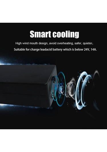 Xindoker 24v Akıllı Kurşun Asit Akü Şarj Cihazı - 14ah Altı Aküler İçin, Abs Malzeme, Sıcaklık Dayanıklı, 1.6-2.0a Çıkış