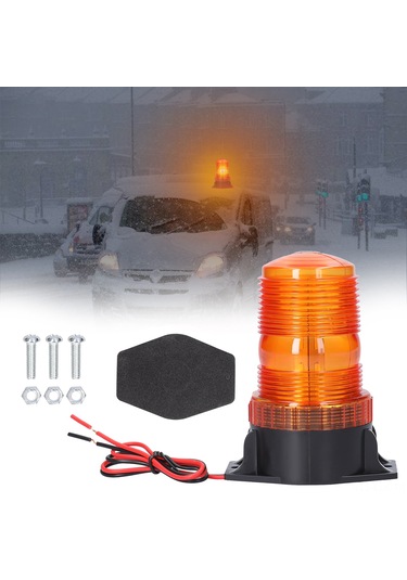 Xindoker Araç Acil Uyarı Işığı 12-30v Kırmızı Led Flaş, Ip65 Su Geçirmez, Nakliye Inşaat Taşıtları İçin