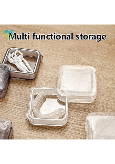 Çok Fonksiyonlu Ağız Bakımı Saklama Kutusu Görünmez Parantez Tutucu Diş Ipi Transparent