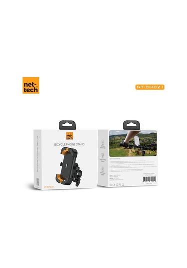 Nettech Nt-chc21 Bisiklet-motosiklet Kıskaçlı Telefon Tutucu - Siyah Siyah