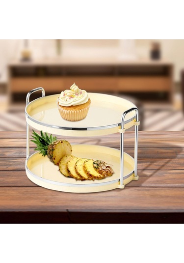 Suntek 2 Katlı Sayaç Tepsi Oturma Odası Kozmetik Depolama