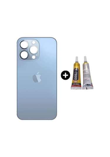 Apple Uyumlu iPhone 13 Pro Max Arka Pil Batarya Kapak Mavi + B7000