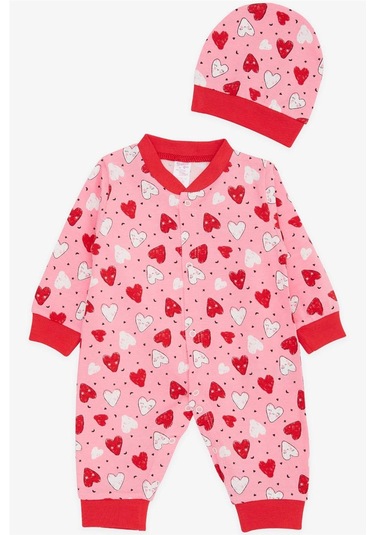 Breeze Kız Bebek Tulum Renkli Gülenyüz Kalp Desenli 0-3 Ay-6 Ay, Pembe-Pembe Breeze Kız Bebek Tulum Renkli Gülenyüz Kalp Desenli 0-3 Ay-6 Ay, Pembe-Pembe
