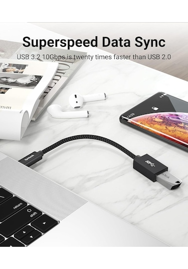 Usb C - Usb A 3.0 Adaptör Otg Thunderbolt 2'li Paket