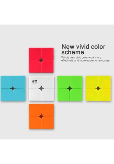 2x2 Qy Speed Zeka Küpü Stickersız Akıl Küpü Rübik Küp