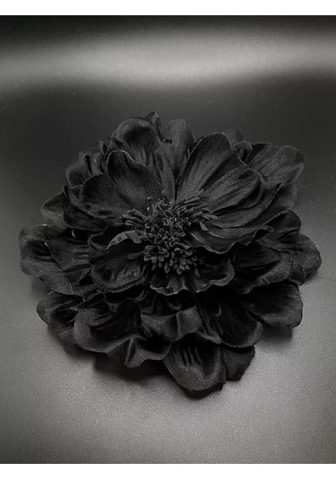 Amely Rid Kumaştan Büyük Çiçek Fiyonk Broş Tokalı 256858215 Siyah