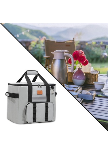 Suntek Serin Çanta Yetişkinler Sıcak Soğuk Gıda Termal Gri Gri
