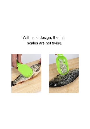 Cbtx 2 Pcs Mutfak Temel Balık Kazıyıcı Balık Pulu Planya Bıçağı Kapaklı Yeşil