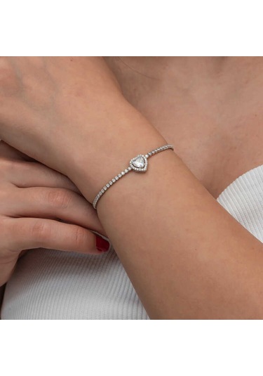 Blackcraft Gümüş Kalpli Su Yolu Bileklik Bc-48f9f2 Renkli