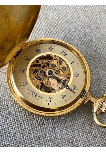 Bulova Caravelle İskelet Kadran Vintage Cep Saati 2.El (Eksikli)