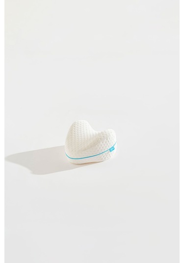 Visco Kalp Model Diz Arası Ortopedik Yastık Bacak Arası Yastık Visco Yastık 25 25 15cm Beyaz