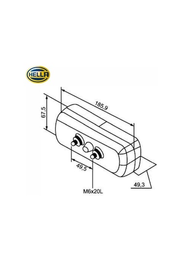 Hella Stop Lambası Sarı-kırmızı Forklift 186 68 Mm