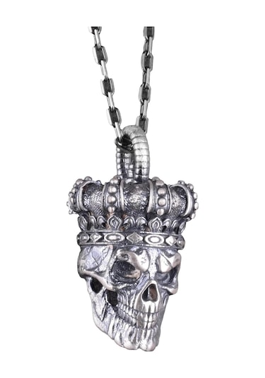 Gothic Kolye - 925 Ayar Gümüş Erkek Kolye - El Yapımı Kolye Gümüş