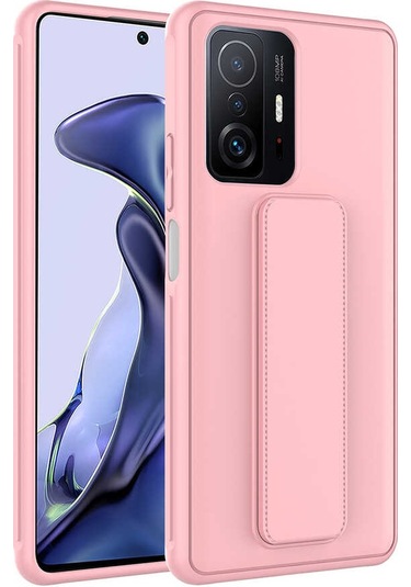 Khayra Mi 11t Pro 5g Kılıf Qstand Kapak - Kırmızı Kirmizi