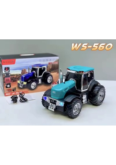 Wster Ws-560 Traktör Görünümlü Taşınabilir Kablosuz Bluetooth Hoparlör Ve Radyo