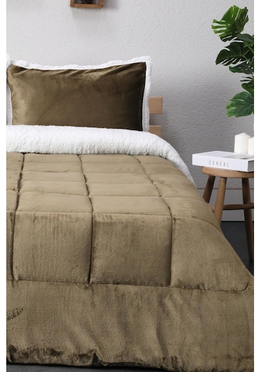 Comforter Tek Kişilik Battaniye Seti - Haki