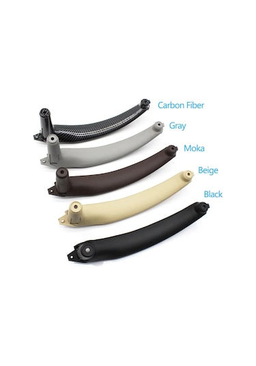 Karbon Fiber Sol Araba Ön Arka Sol Sağ İç Kapı İç Abs Çekme Kolu Kapak Trim