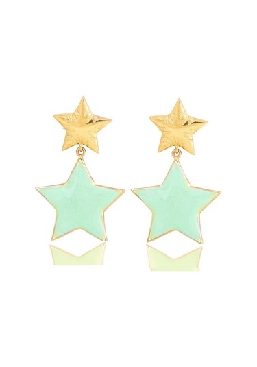 Masaliko Leon Yldız Gümüş Küpe - 925 Ayar Gümüş, Zarif Şık Altın