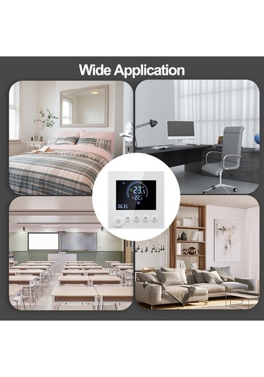 Pazly Akıllı Programlanabilir Zemin Isıtma Termostatı - Lcd, Wifi, Su/elektrik Uyumlu