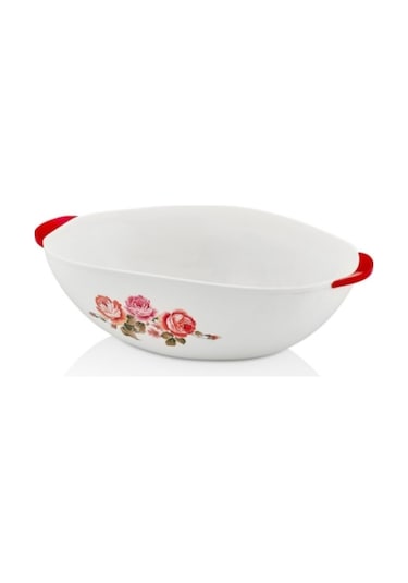 Desenli Oval Meyva & Salata Kasesi
