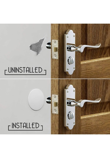 Fosenze Beyaz 4'lü 8x8cm Pvc Jeli Kapı Döşeme Koruyucusu - Güçlü Yapıştırıcı, Sessiz Ve Şok Emici Kapı Topu Zırhlayıcı