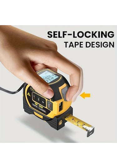 Elmpaly Mıgprc Yüksek Hassasiyetli Lazerli Ölçüm Cihazi Ve 5m Mezura 60m Lazer Mesafe Ölçer Alkalin Pil İle Çalisir Su Geçirmez Degil