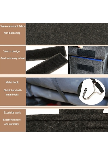 Keçe Araba Saklama Çantası Araba Arka Koltuk Asılı Organizatör Çantası Siyah