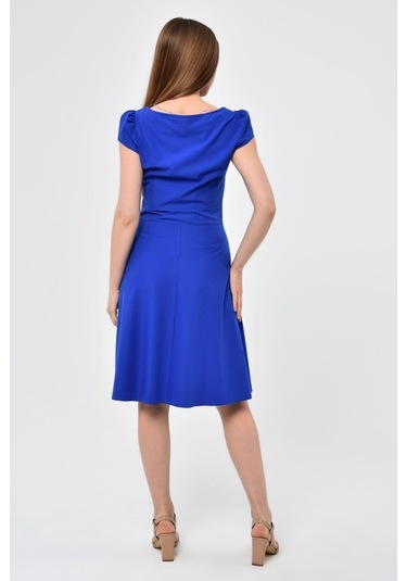 Kadın Yazlık Pile Detaylı Kısa Elbise 3901/100 001