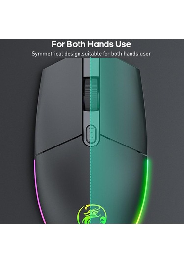 İmıce An-350 Asılı Tuşlular Mekanik Hisli Parlayan Kablosuz Oyun Klavye Ve Fare Seti Kırmızı Optik