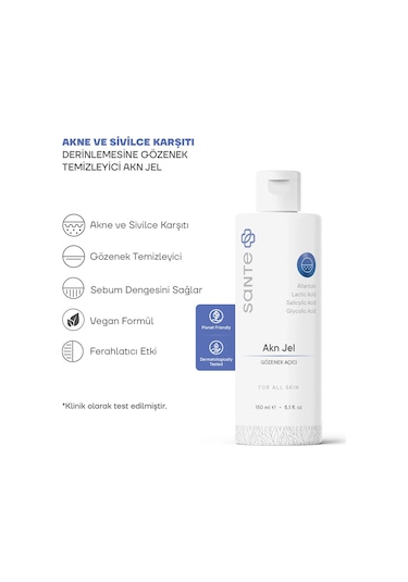 Sante Plus Akn Yüz Temizleme Jeli 150 ML