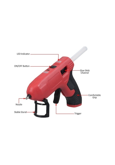 Pazly 4.2v Kablosuz Sıcak Tutkal Makinesi, Tip-c Şarjlı Mini, 15 Tutkal Çubuğu