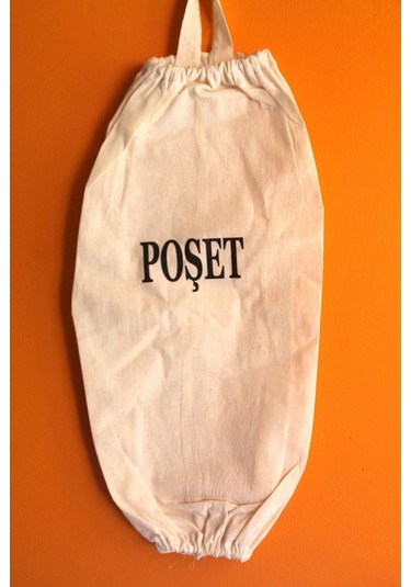 2'li Naturel Keten Ekmek Torbası ve Poşetlik Düzenleyici Set