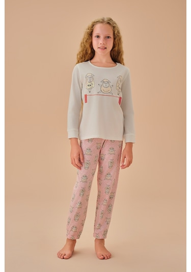 Suwen Bella Çocuk Pijama Takımı Shc25221660a1354 Lamp Çok Renkli