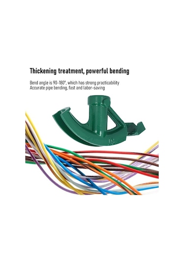 Besthome1 Demir Döküm El Boru Bükücü, 90-180 Açı, Elektrik Kablosu-pvc Boruları İçin Kolay Kullanım, Kw7027 3/4 İnç