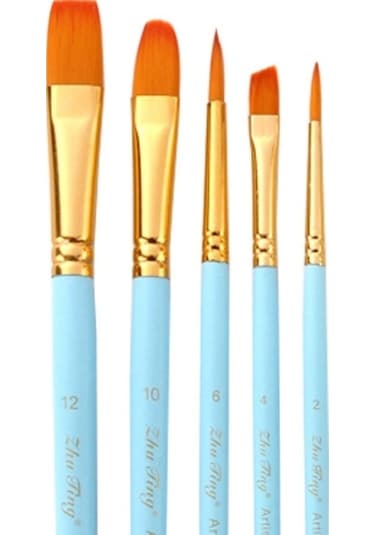 Willowhaven Zhuting 2 Paket Sanat Yağlıboya Kalem Mavi, Naylon Yün, Acemi Kullanıcılar İçin, Farklı Boyutlar, Ergonomik Tasarım