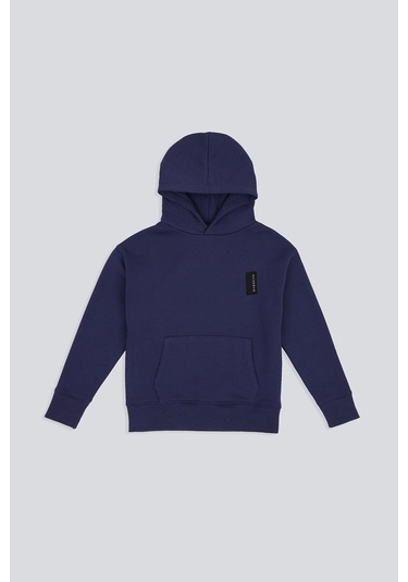 Kids Boy Kapüşonlu Sweatshirt Lacivert