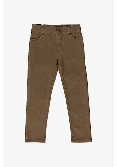 Gömlek ,pantolon ,t-shirt Yaprak Desen 3parça Erkek Çocuk Takım T Koyu Kahverengi