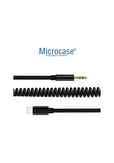iPhone Lightning to Aux Çevirici 3.5 mm Spiral Ses Kablosu AL2693