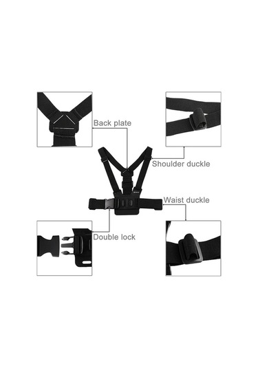 Createtech Puluz Pu26 Gopro Hero4/hero3+ Adaptif Kemer Montajlı Göğüs Kancası, Ergonomik Tasarım