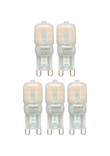 5 Adet Osaka 3w Sarı Işık 3000k Buzlu Dim Edilebilir G9 Duylu Led Kapsül Ampul
