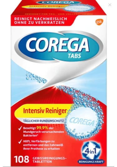Corega Diş Protez Ağız Temizleme 108 Tablet